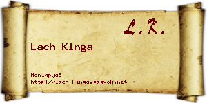 Lach Kinga névjegykártya