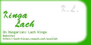 kinga lach business card